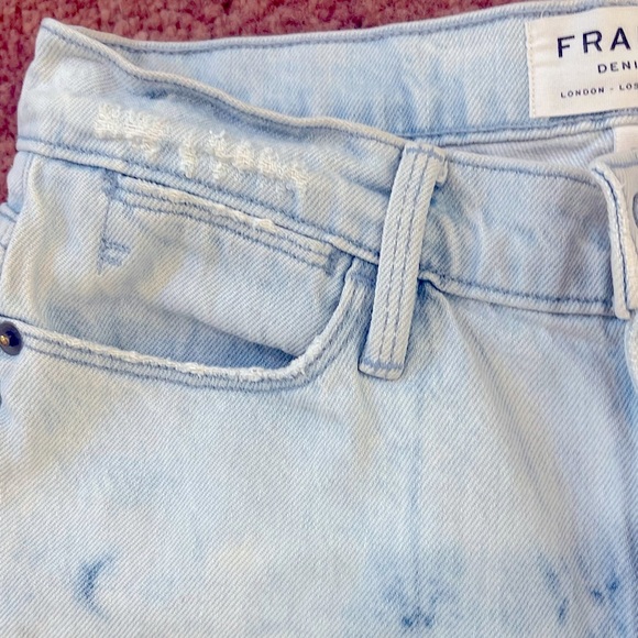 FRAME Le High Tie-Dye Straight-Leg Jeans in Cloud - Picture 5 of 16